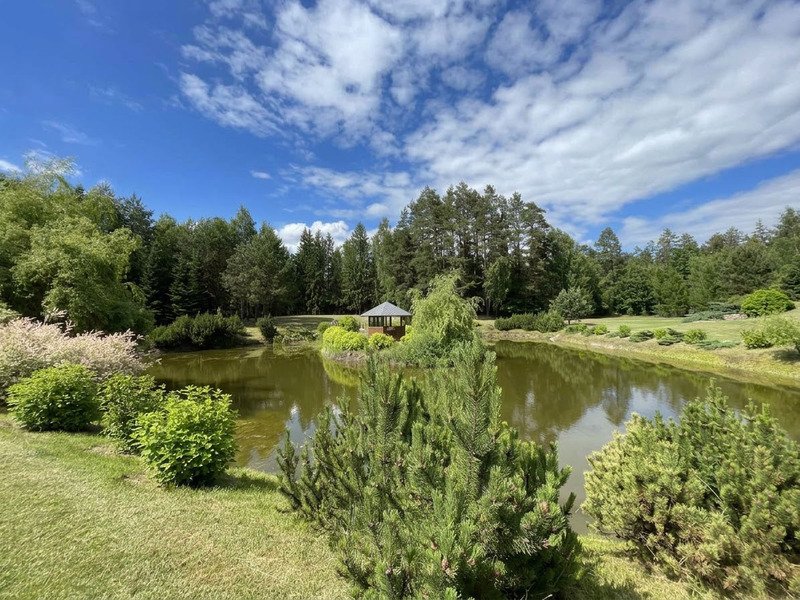 Sodyba ir tvenkinys žiemą